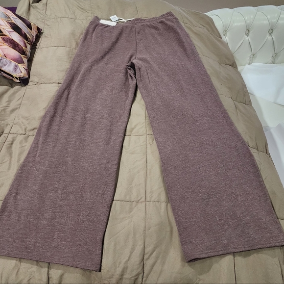 NWT American Eagle Outfitters's Pintuck Wide-Leg Sweatpant Size Large(Cocoa) - Picture 2 of 12
